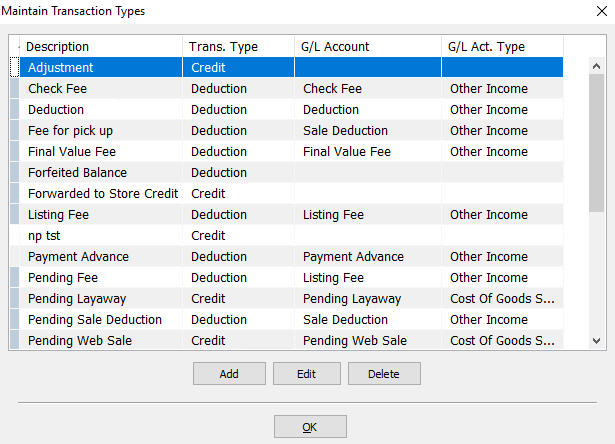 edit assignment of transaction types to sales area
